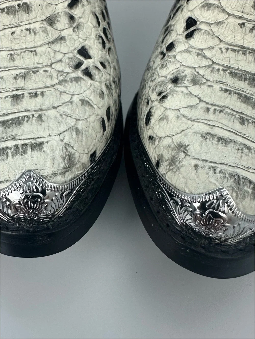 Jeffrey Campbell Snake Skin Ankle Boots. Cowboy boots